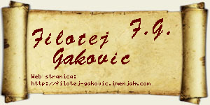Filotej Gaković vizit kartica